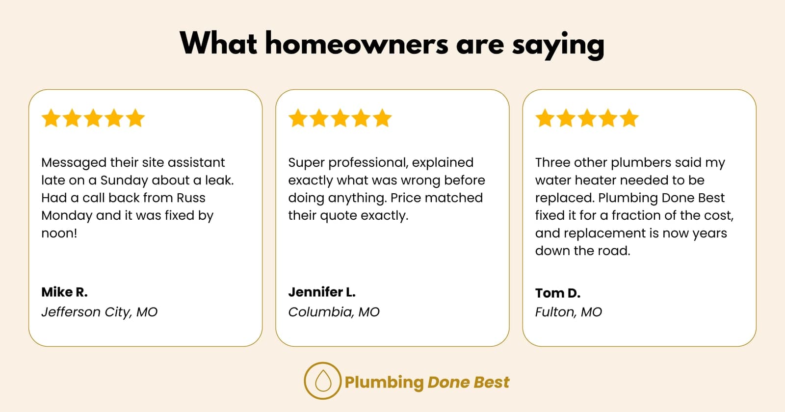 What homeowners are saying — customer reviews highlight graphic